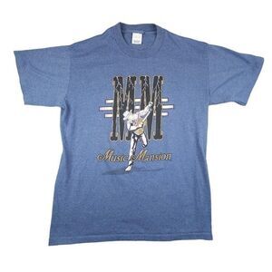 Vintage Music Mansion T Shirt Mens Size Large 90s Rhode Island Made In USA